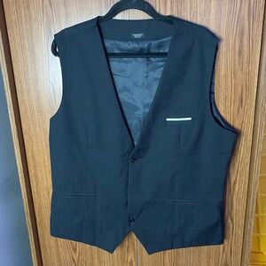 COOFANDY Suit Vest Mens Large Black Slim Fit Formal Wedding Waistcoat